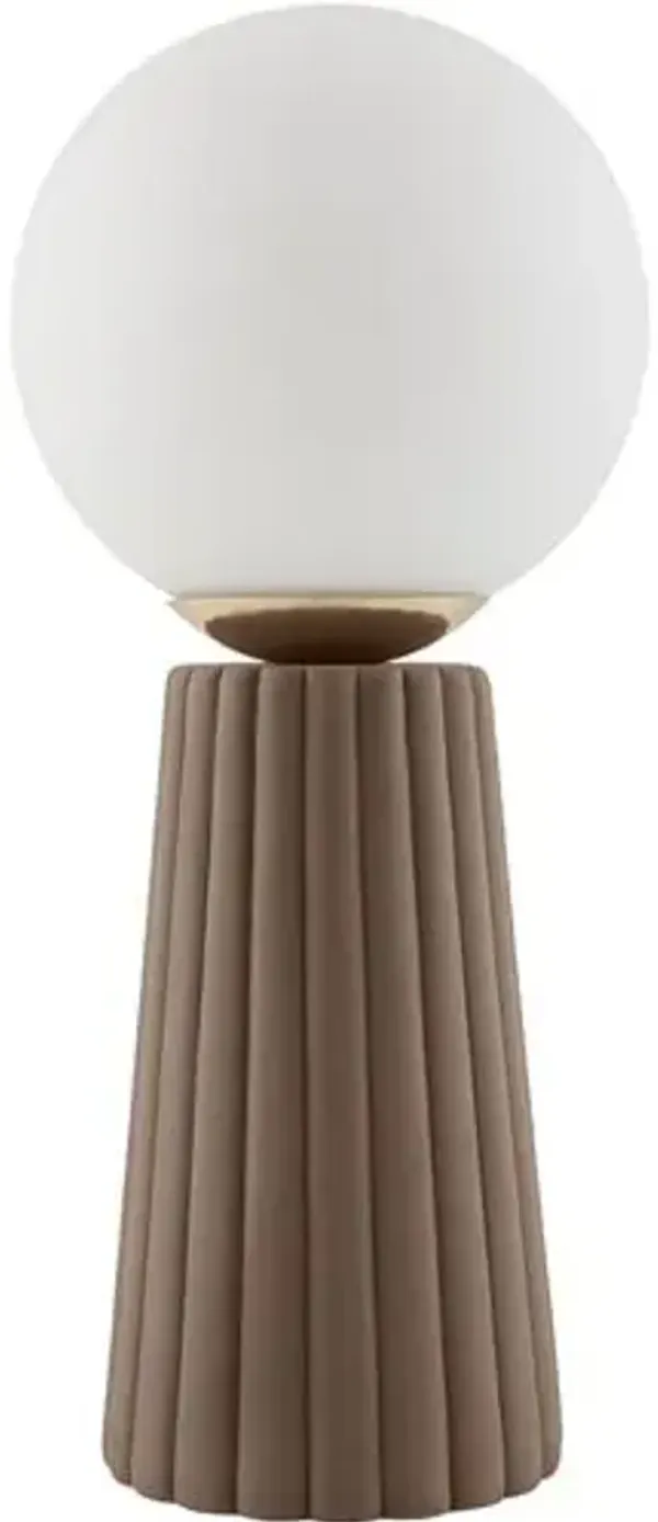 Quirin Sphere Ceramic Table Lamp - Brown