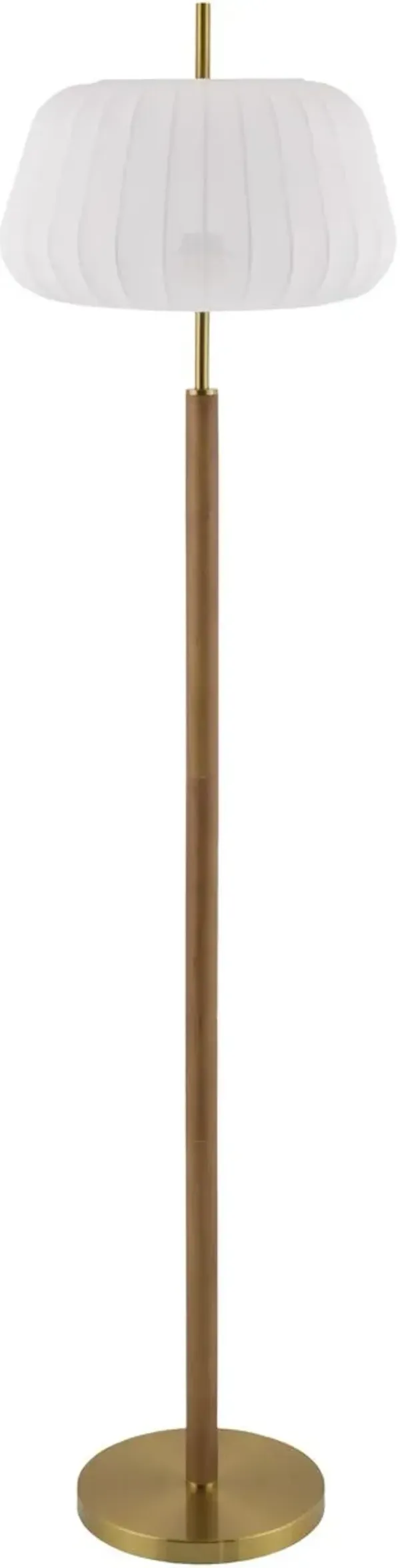 Willara Bubble Shade Floor Lamp - Brown
