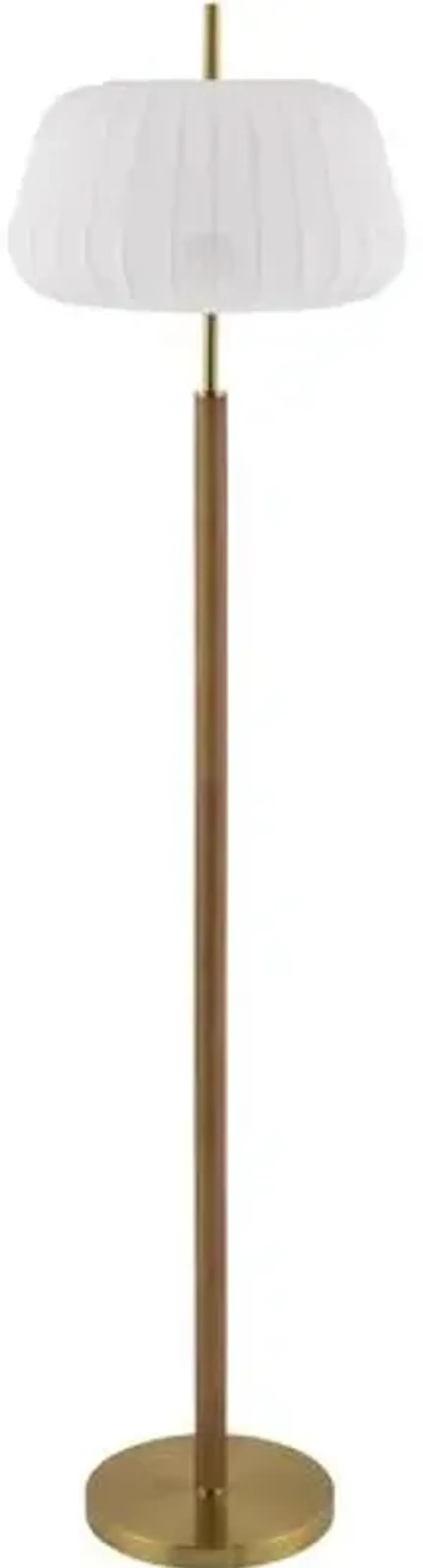 Willara Bubble Shade Floor Lamp - Brown