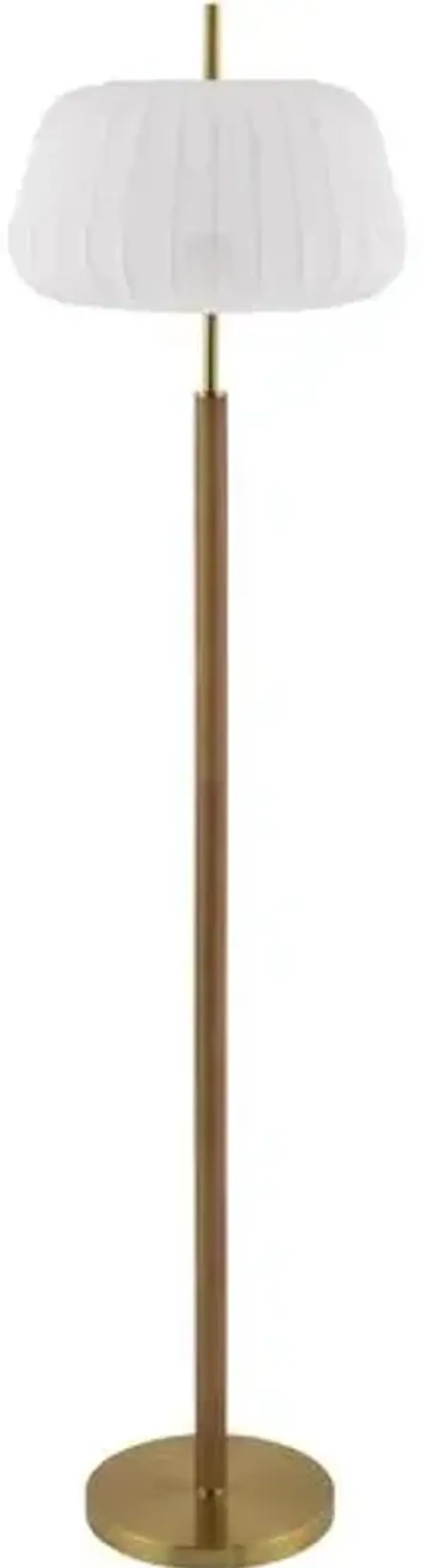 Willara Bubble Shade Floor Lamp - Brown