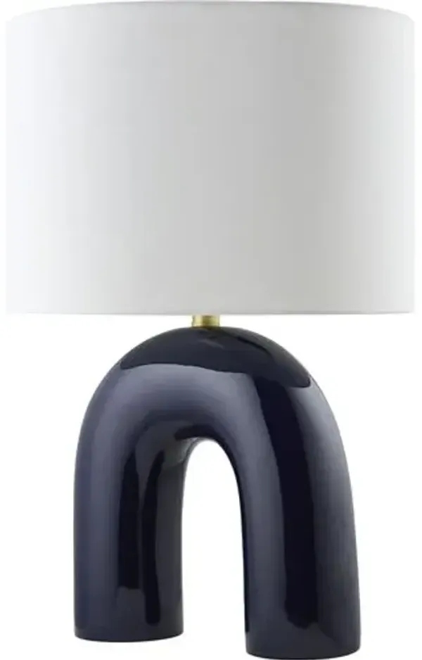 Quinive Ceramic Table Lamp - Blue