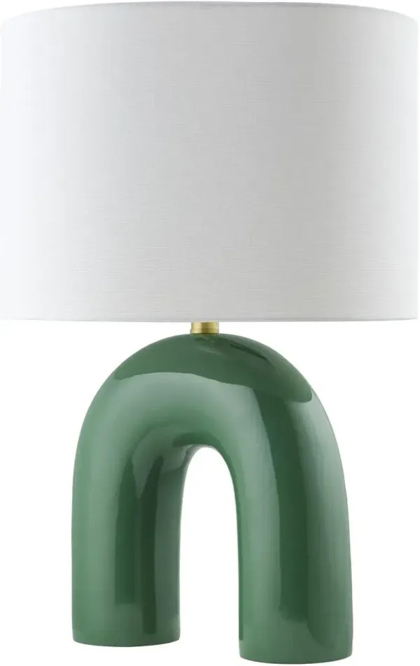 Quinive Ceramic Table Lamp - Green