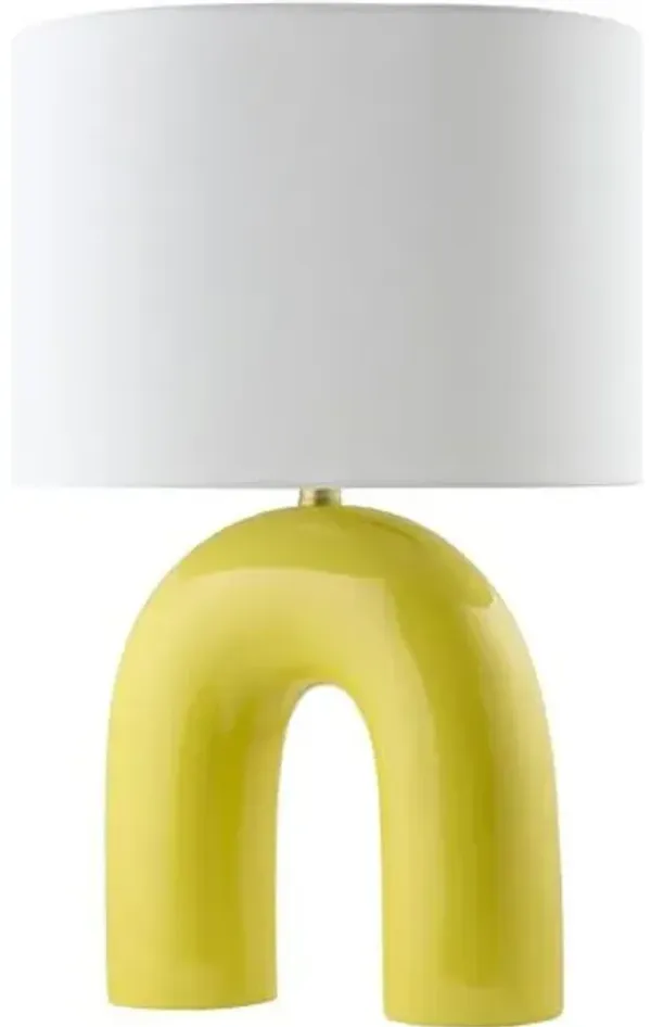 Quinive Ceramic Table Lamp - Yellow