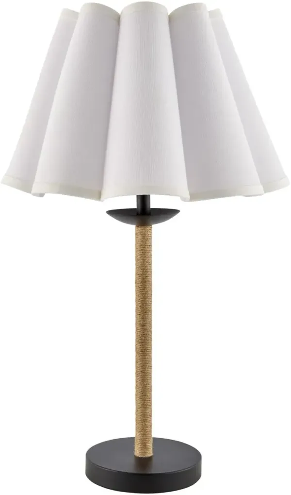 Whitlea Tapered Table Lamp - Natural Rattan/Black