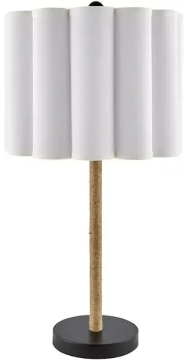 Whitlea Straight Table Lamp - Natural Paper/Black