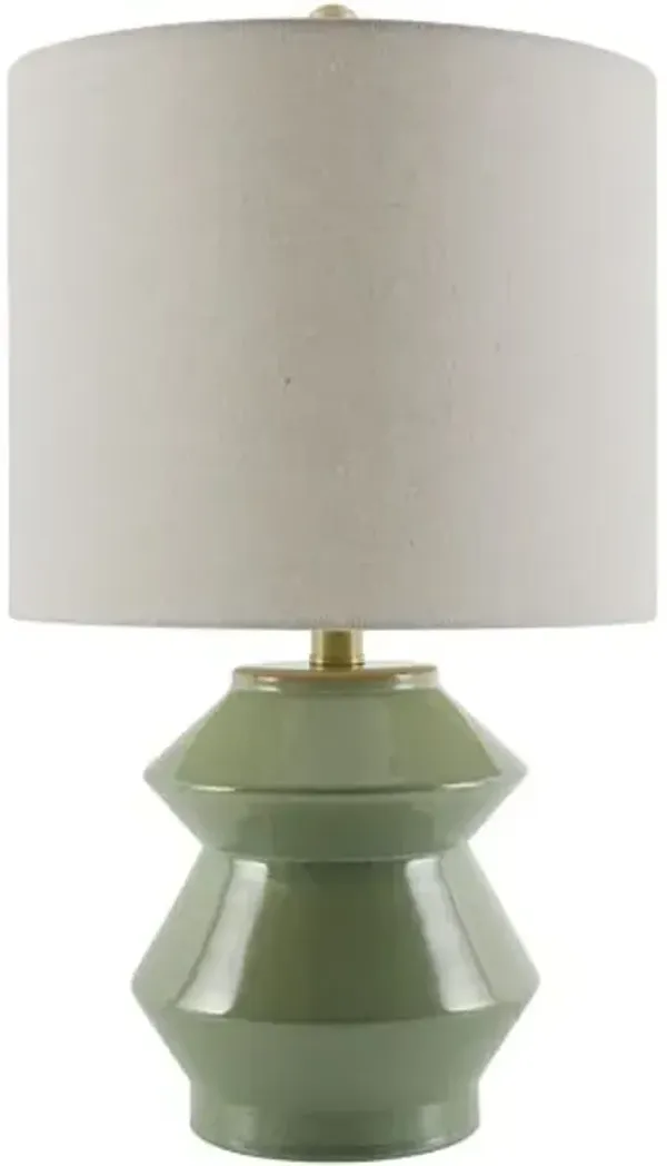 Quineth Ceramic Table Lamp - Green