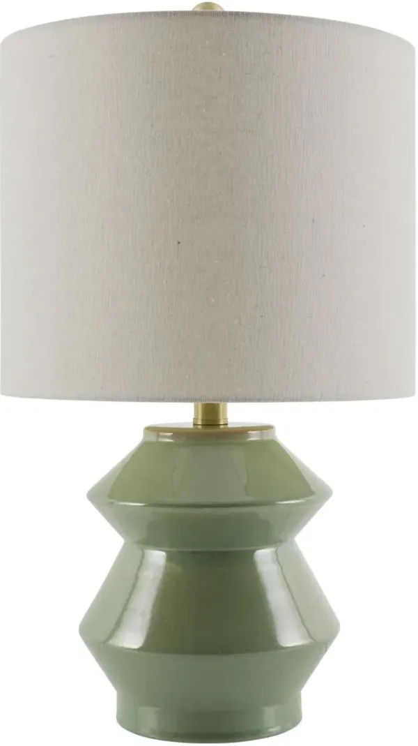 Quineth Ceramic Table Lamp - Green