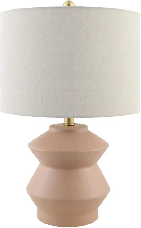 Quineth Ceramic Table Lamp - Pink