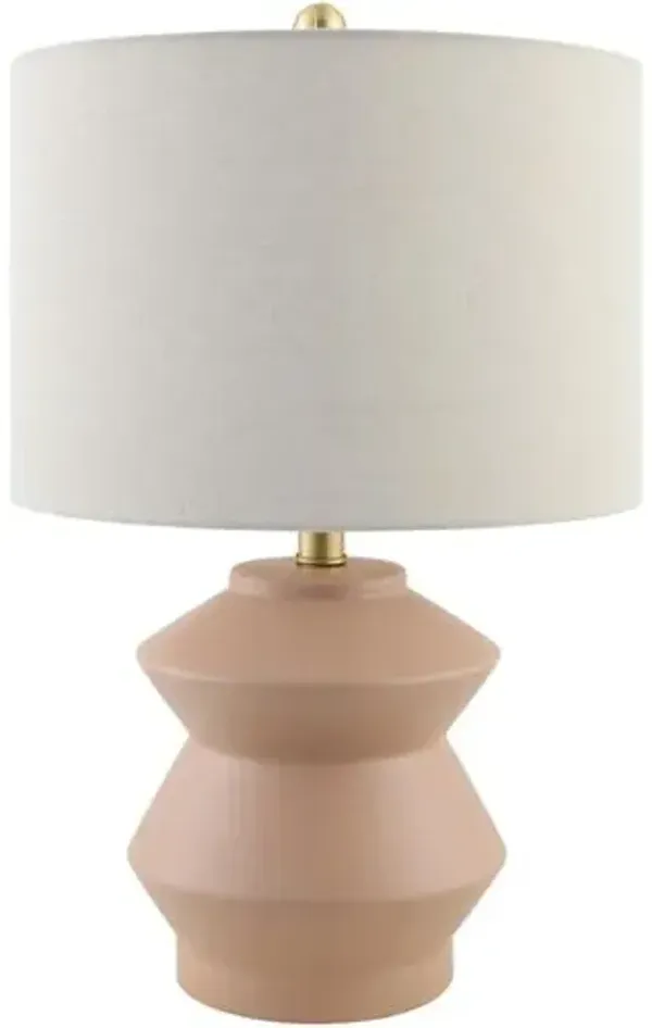 Quineth Ceramic Table Lamp - Pink