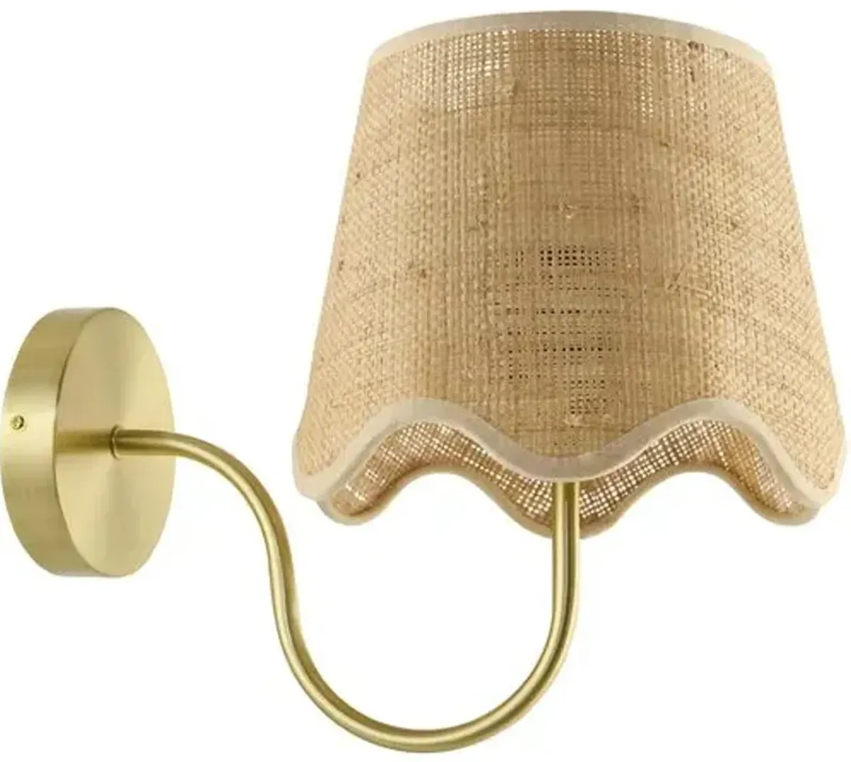 Vonn Scalloped Wall Sconce - Beige