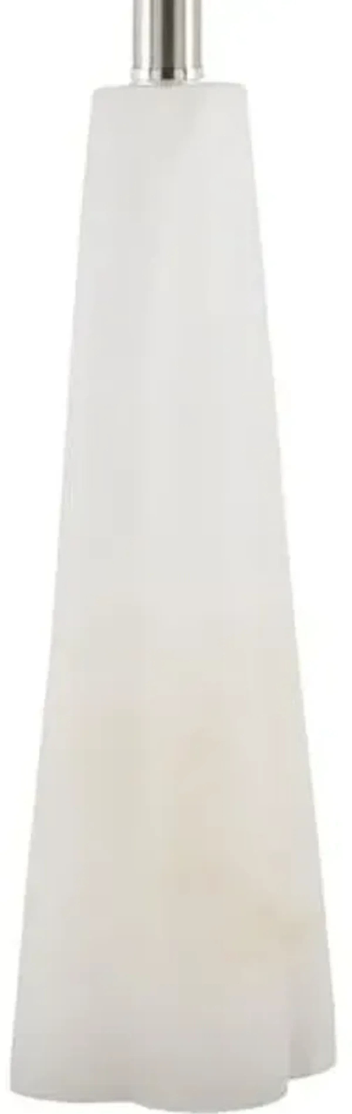 Quinella Tapered Stone Base Table Lamp - Cream - Beige