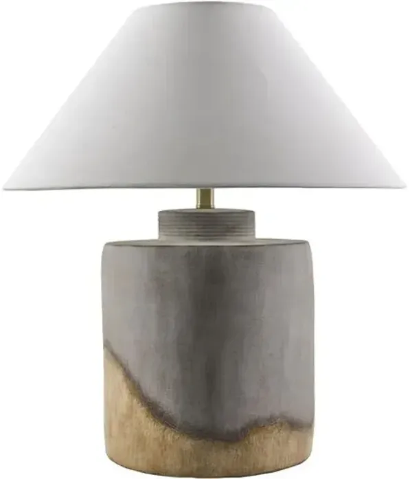 Nicanor Ceramic Table Lamp - Gray