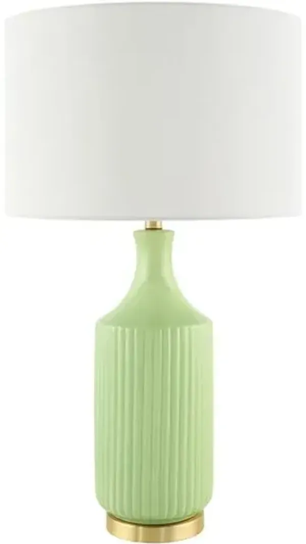 Vivendel Ceramic Table Lamp - Green