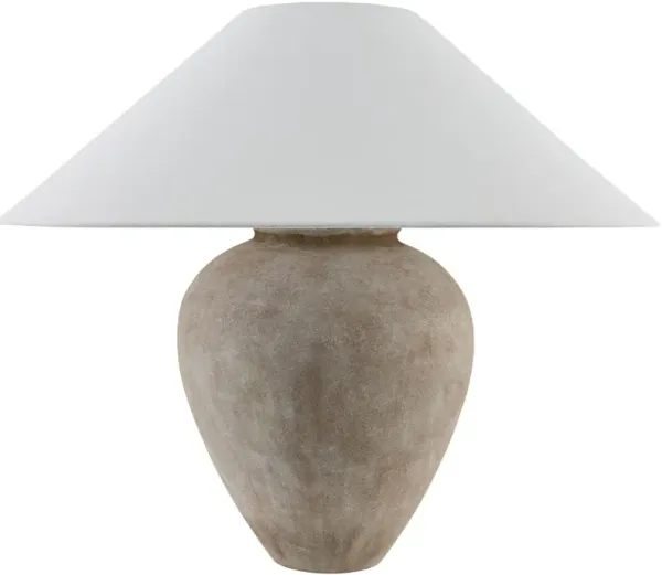 Quilla Ceramic Table Lamp - Natural Brown