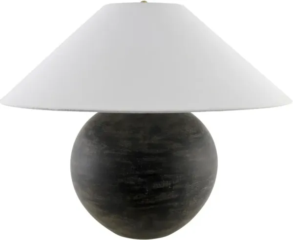 Quentis Ceramic Table Lamp - Dark Natural/White