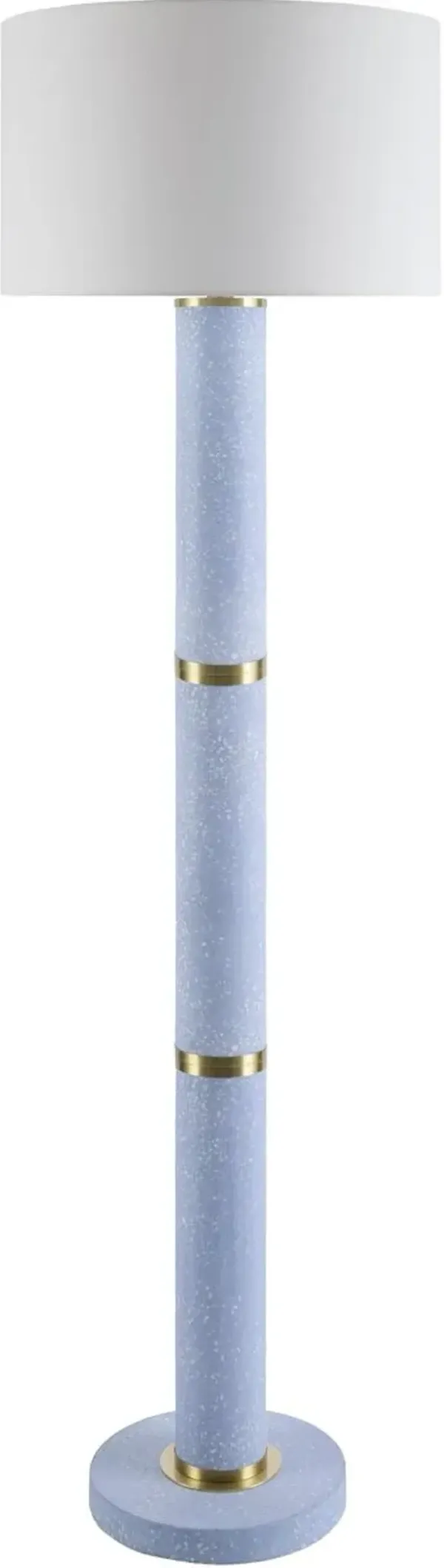 Nerida Cement Floor Lamp - Speckled Blue