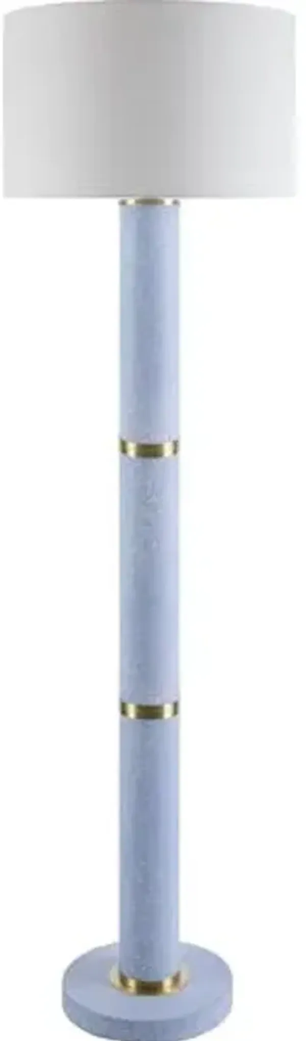 Nerida Cement Floor Lamp - Speckled Blue