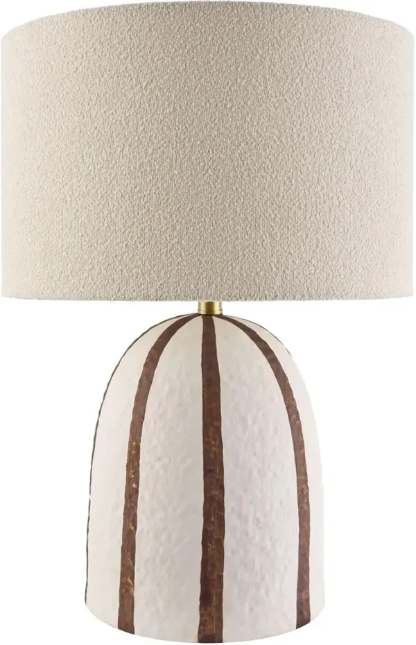 Kaedor Ceramic Table Lamp - Beige/Brown