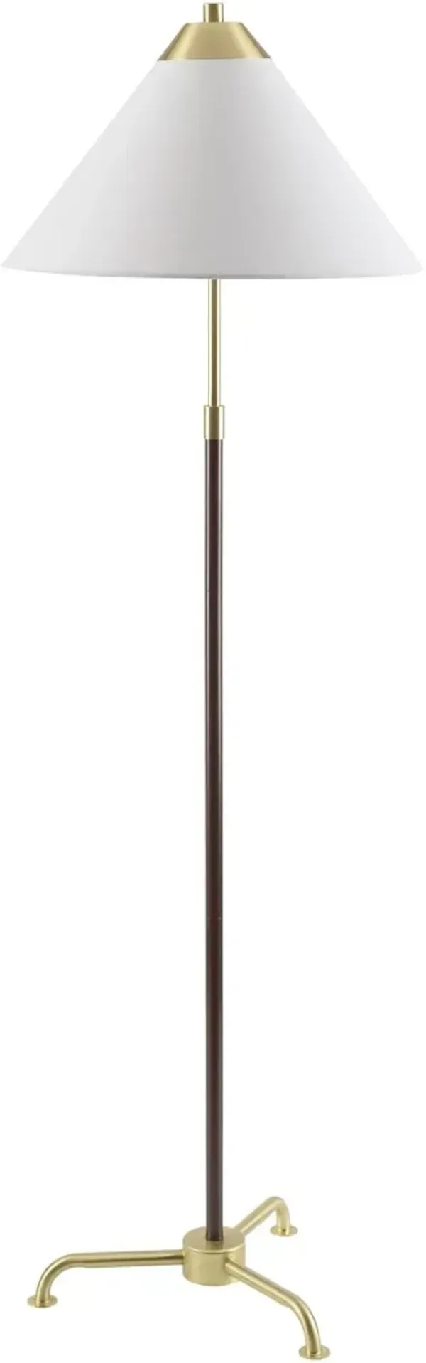 Idalia Floor Lamp - Brown/Brass