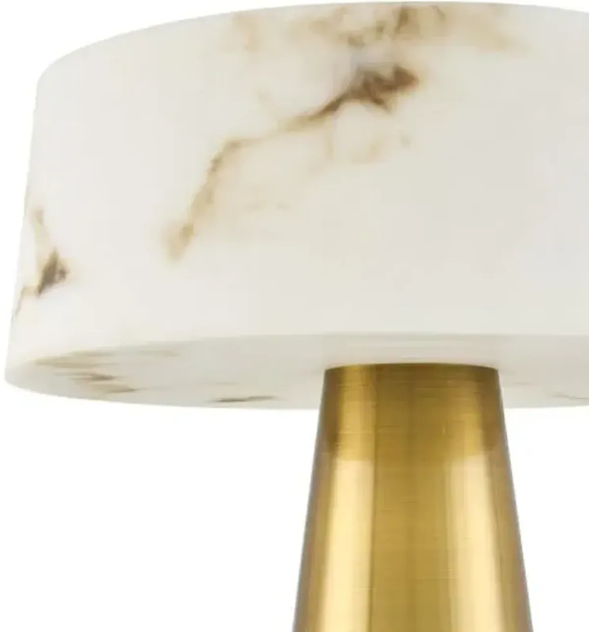 Jovana Table Lamp - Brass/White Marble - Gold