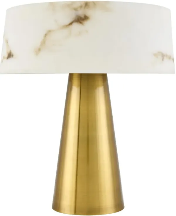 Jovana Table Lamp - Brass/White Marble - Gold