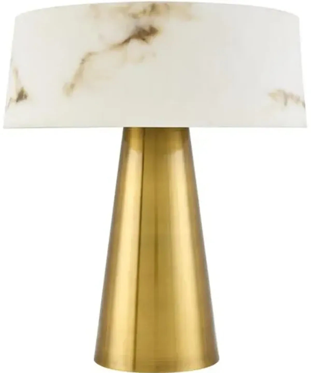 Jovana Table Lamp - Brass/White Marble - Gold