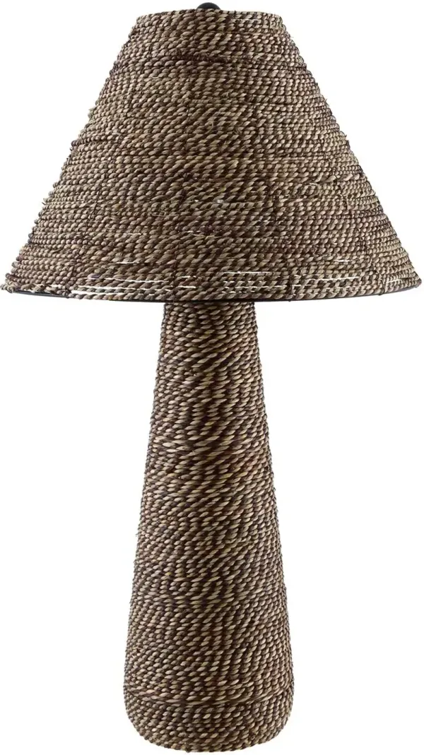 Vesperina Rattan Table Lamp - Brown