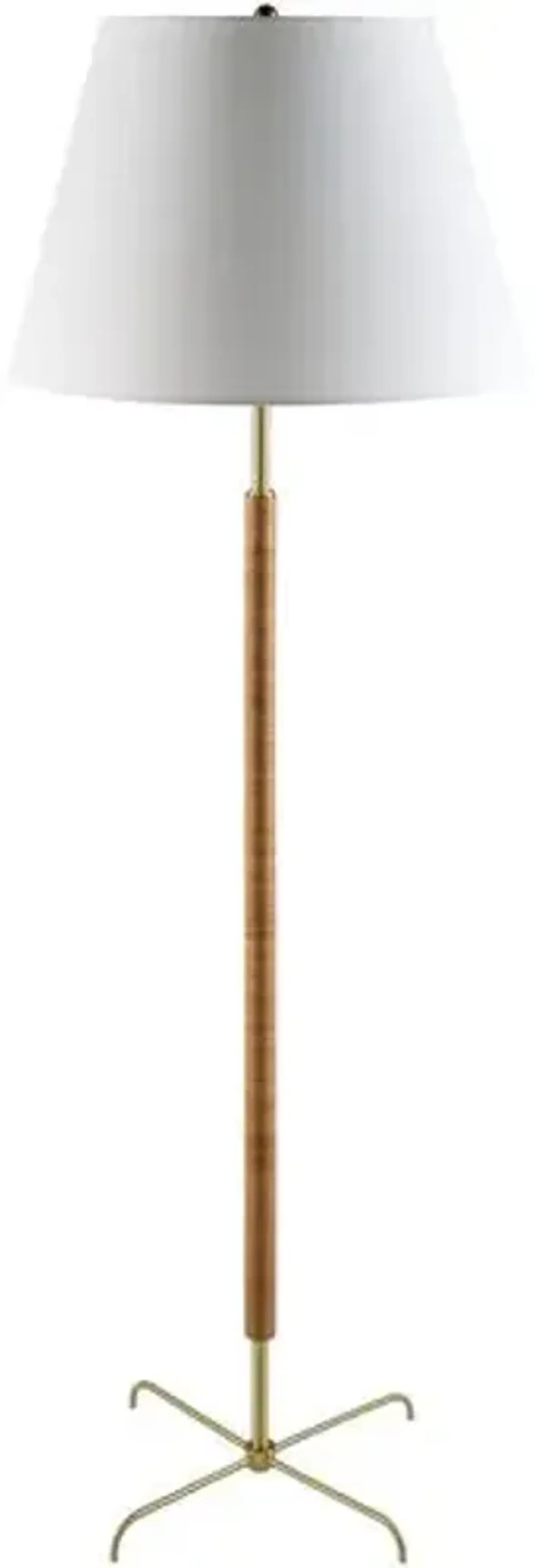 Mirok Floor Lamp - Natural/Brass