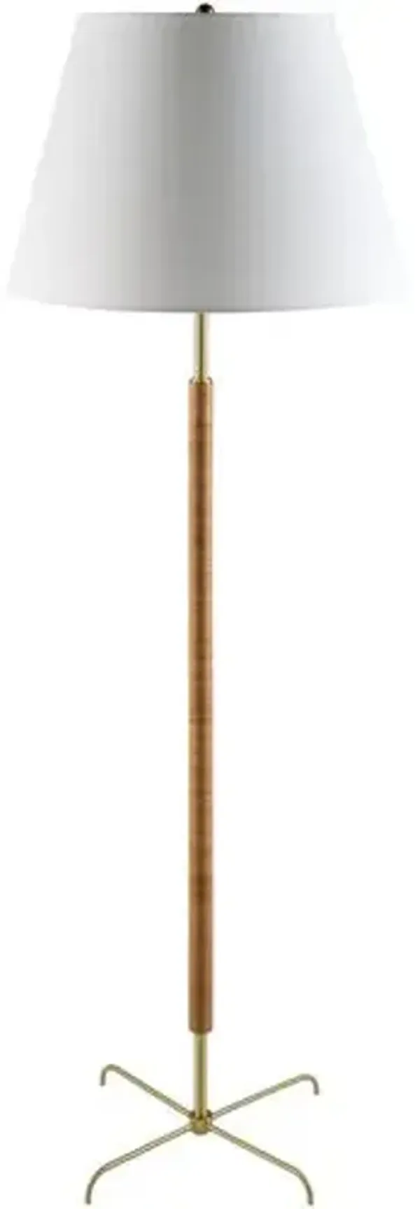 Mirok Floor Lamp - Natural/Brass