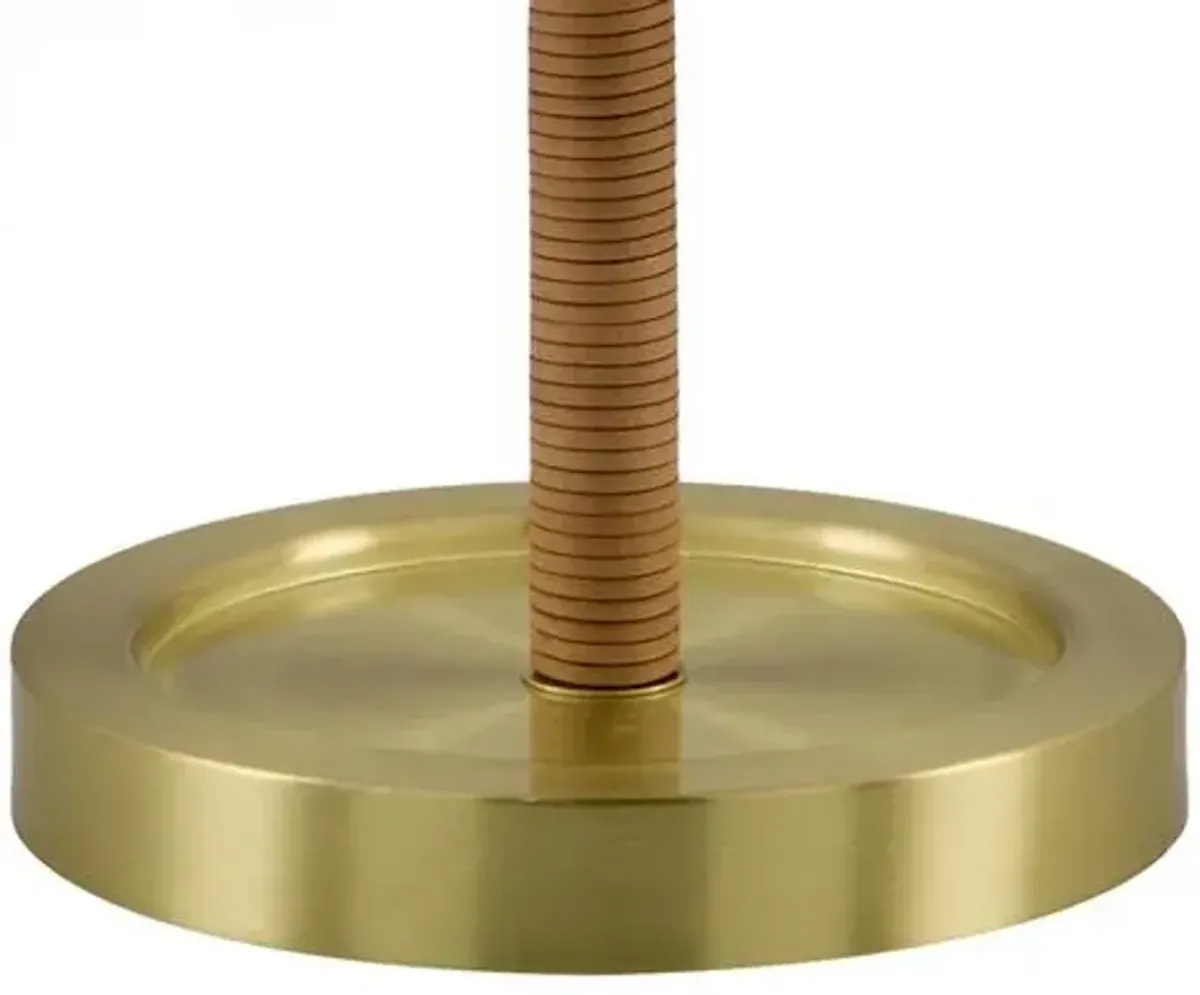 Mirok Scalloped Table Lamp - Natural/Brass - Gold