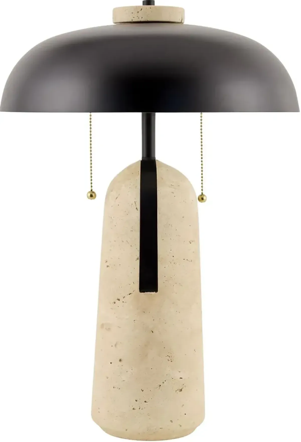 Vaila Travertine Table Lamp - Natural - Brown