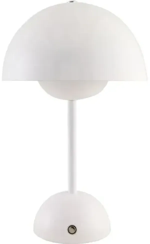 Zarek Cordless Table Lamp - White