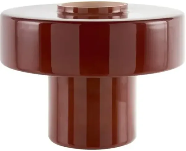 Brienn Glass Table Lamp - Red