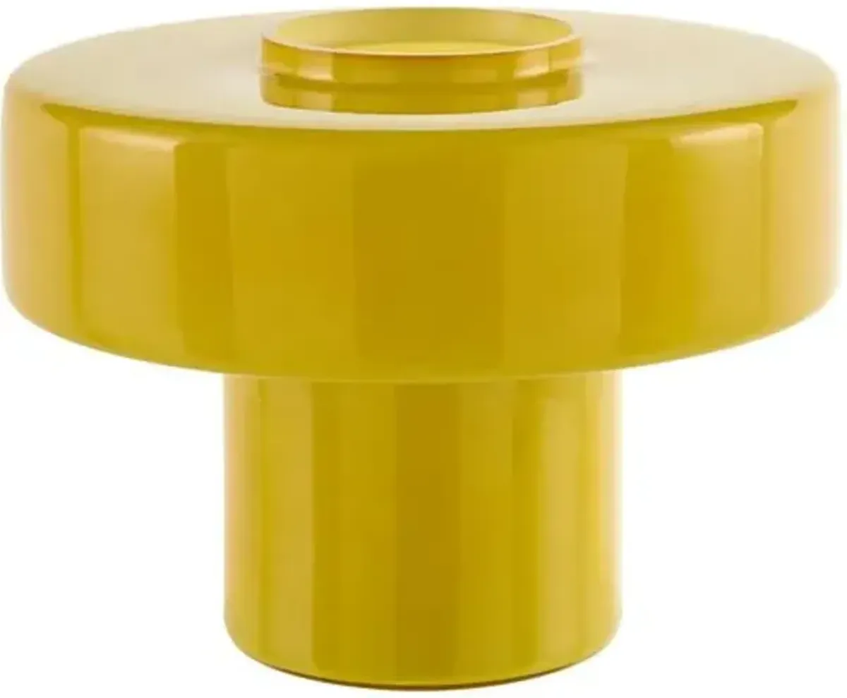 Brienn Glass Table Lamp - Yellow