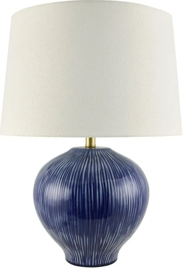 Umaira Ceramic Table Lamp - Navy - Blue
