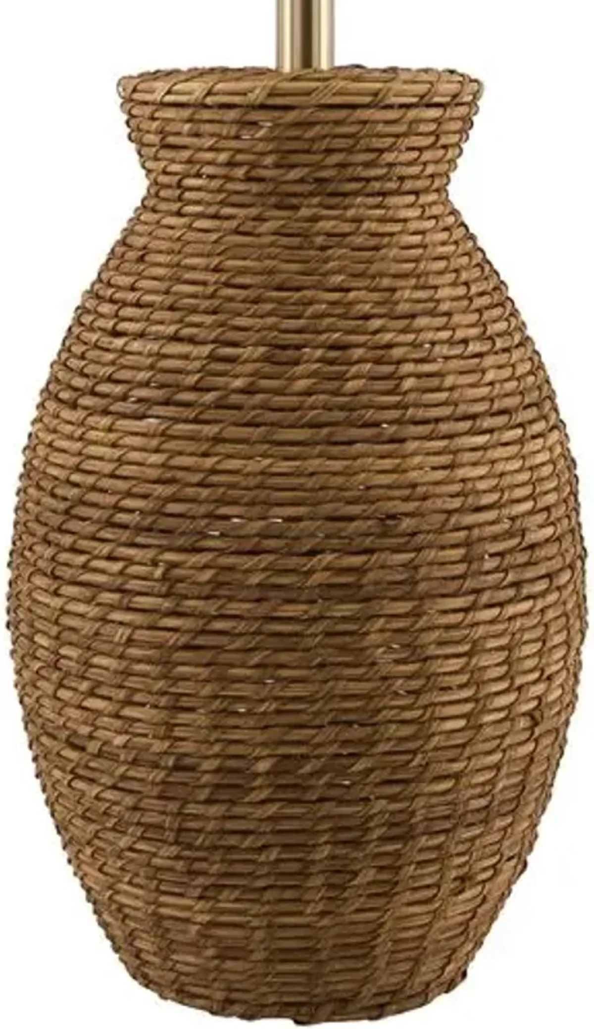 Prism Rattan Table Lamp - White