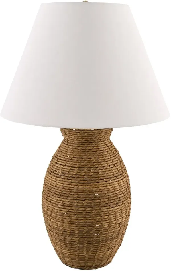 Prism Rattan Table Lamp - White