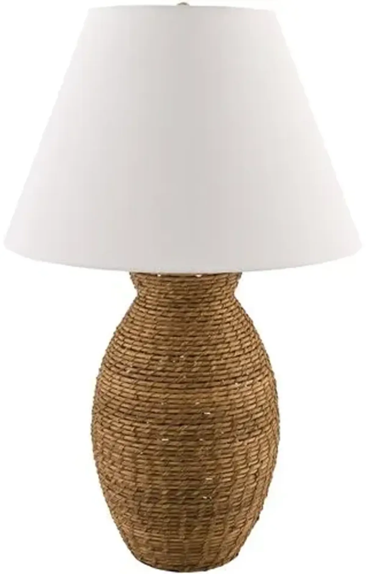 Prism Rattan Table Lamp - White