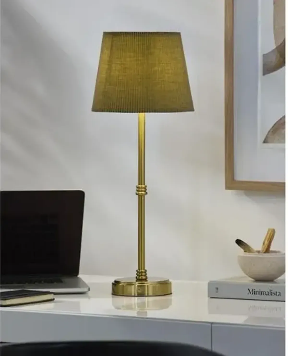Miravelle Cordless Buffet Table Lamp - Green