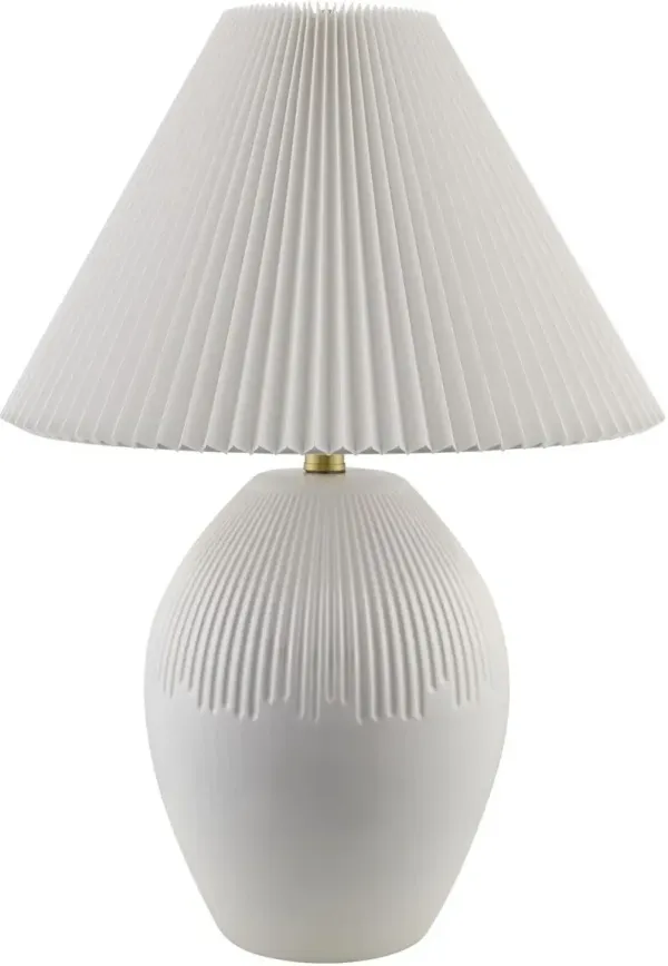 Phineas Ceramic Table Lamp - White