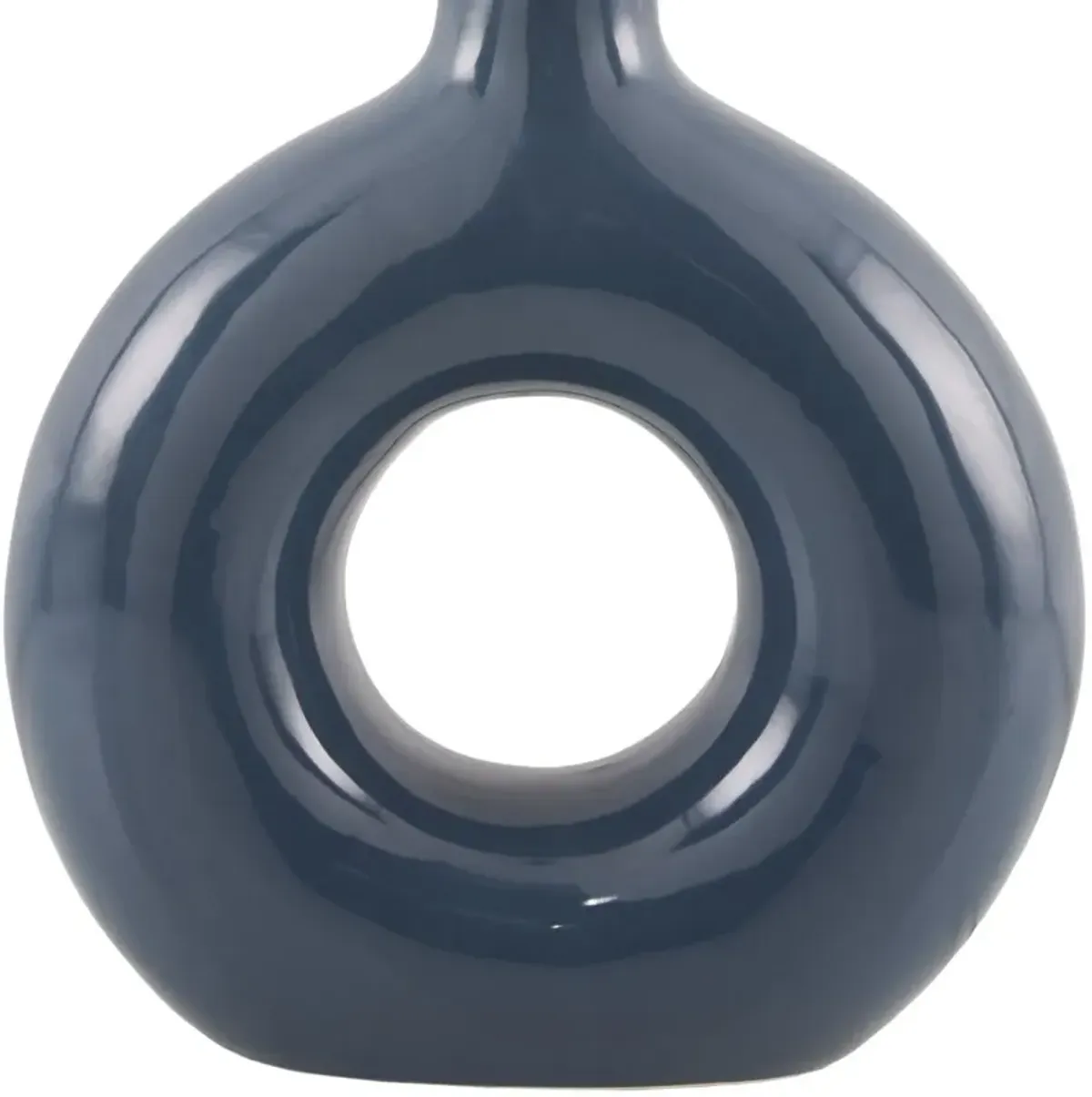 Tressa Ceramic Circle Base Table Lamp - Blue