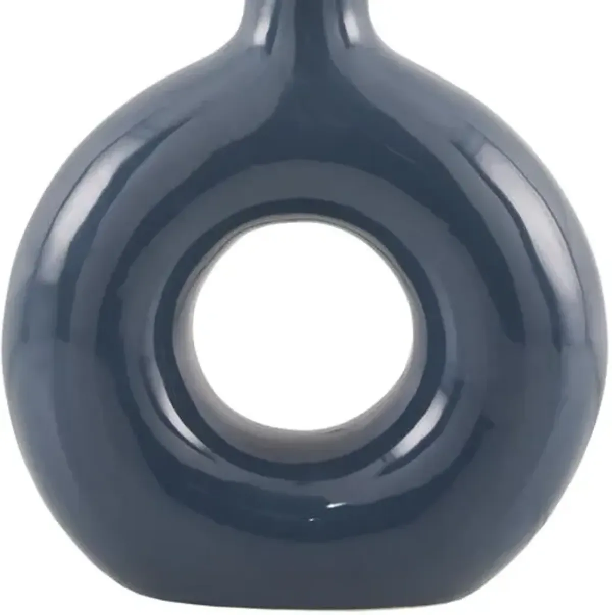 Tressa Ceramic Circle Base Table Lamp - Blue