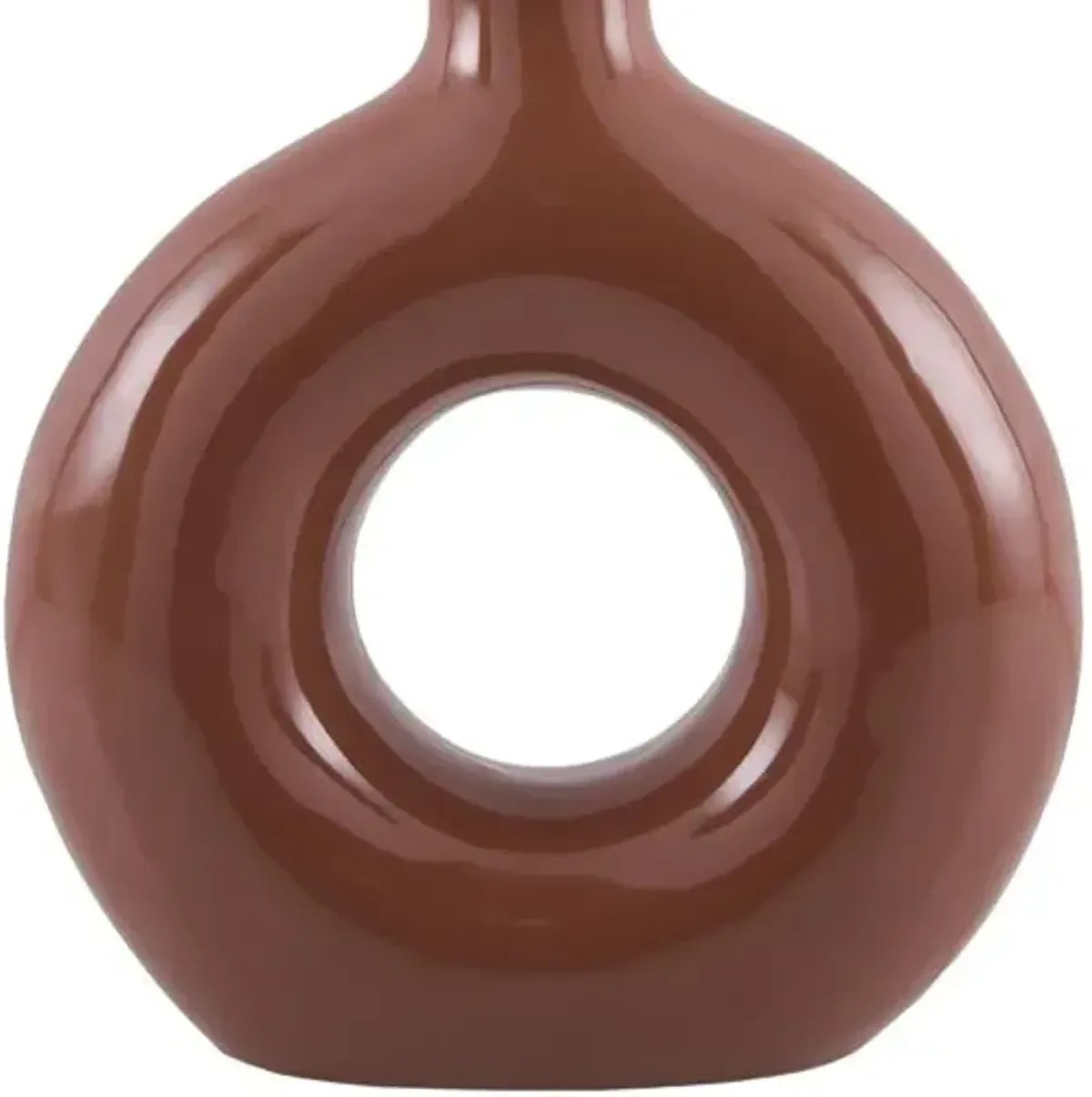 Tressa Ceramic Circle Base Table Lamp - Red