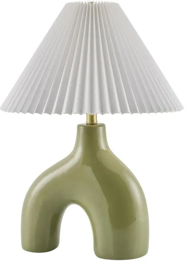 Tressa Ceramic Arch Base Table Lamp - Green