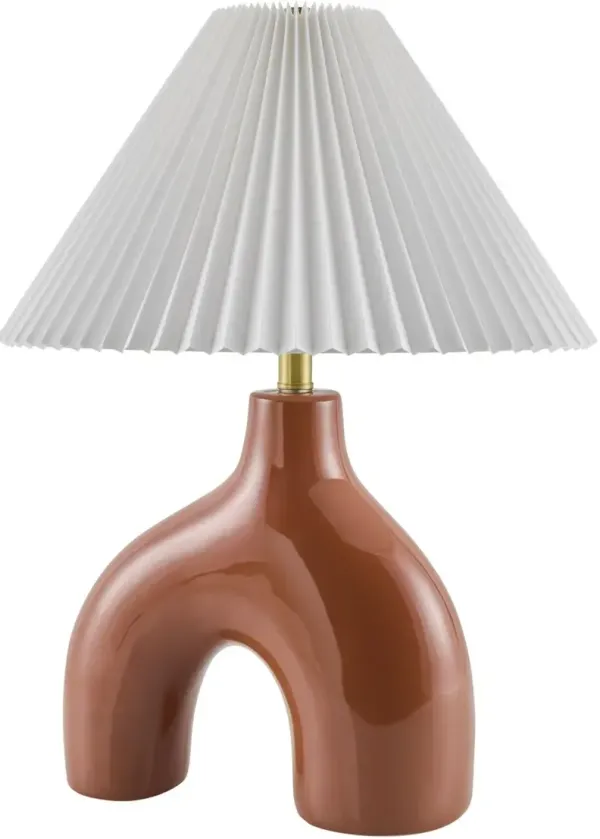 Tressa Ceramic Arch Base Table Lamp - Red