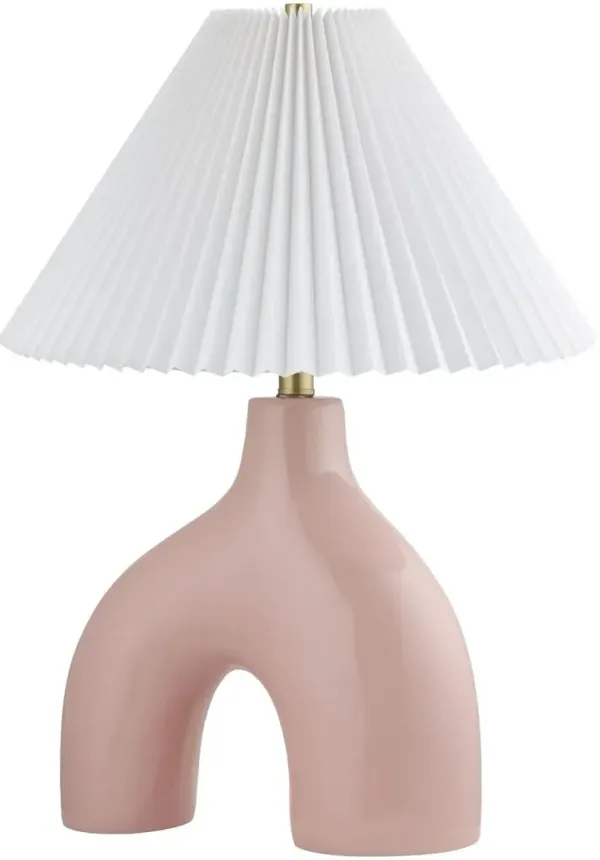 Tressa Ceramic Arch Base Table Lamp - Pink