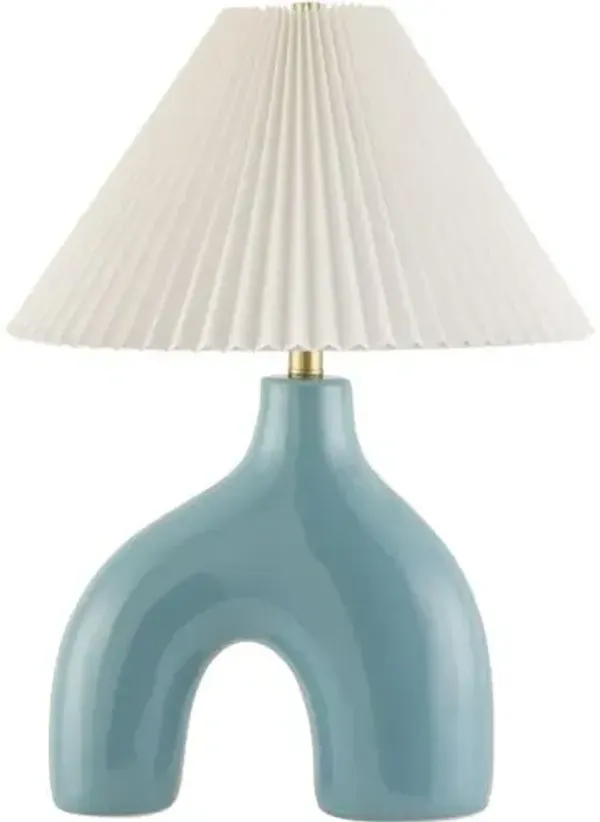 Tressa Ceramic Arch Base Table Lamp - Blue