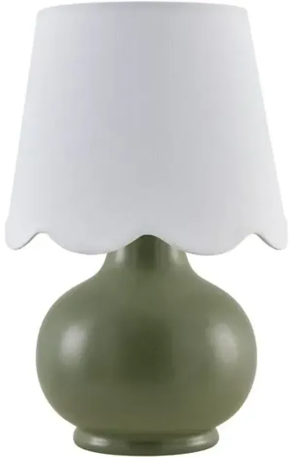 Tindra Ceramic Table Lamp - Green