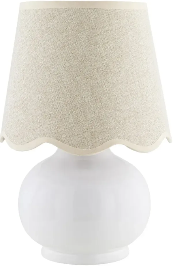 Tindra Ceramic Table Lamp - White
