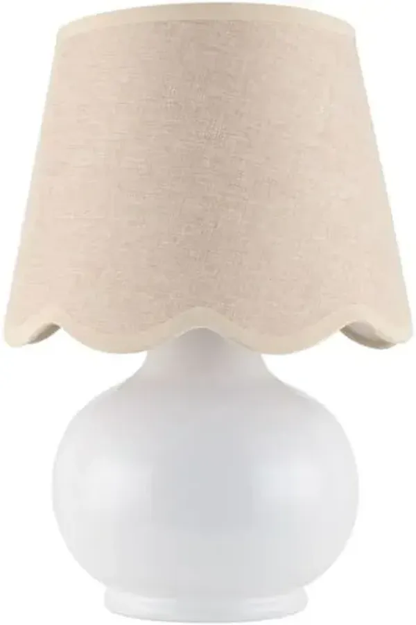 Tindra Ceramic Table Lamp - White